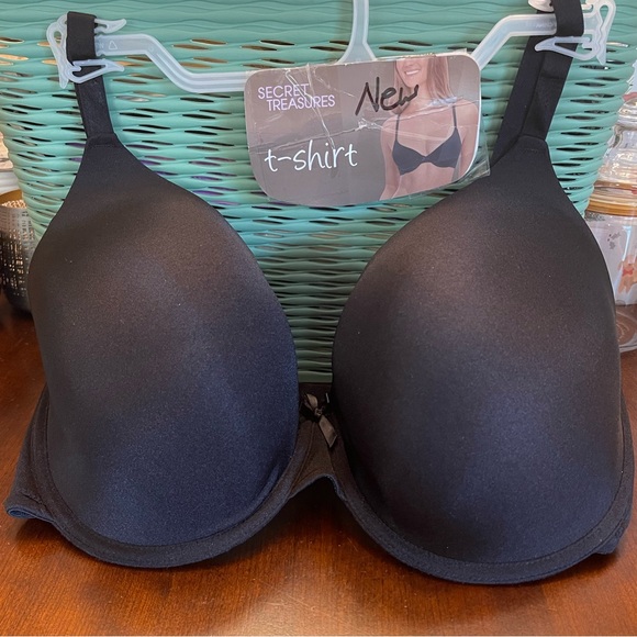 NWT SECRET TREASURES Tailored Black T-Shirt Bra - Picture 2 of 7